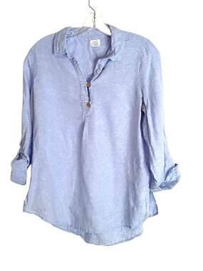 Sigrid Olsen Light Blue Linen  Tunic - S